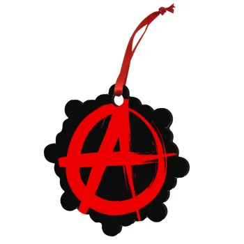 Anarchy, Στολίδι Χριστουγεννιάτικο στολίδι snowflake ξύλινο 7.5cm
