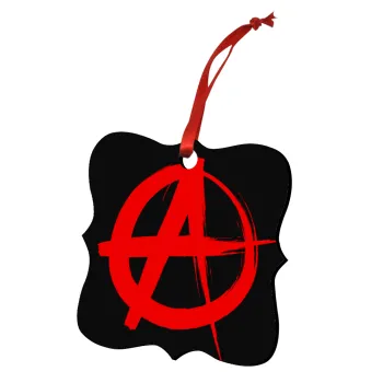 Anarchy, Στολίδι Χριστουγεννιάτικο στολίδι polygon ξύλινο 7.5cm