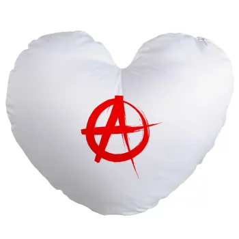 Anarchy, Μαξιλάρι καναπέ καρδιά 40x40cm περιέχεται το  γέμισμα