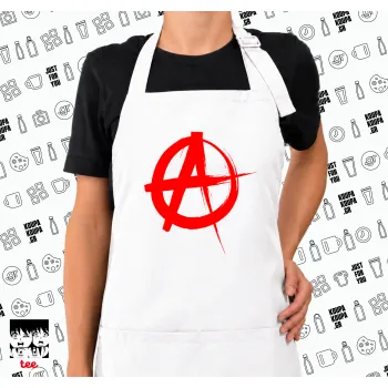 Anarchy, Ποδιά μακριά Σεφ ολόσωμη με τσέπες white (ΕΝΗΛΙΚΩΝ)