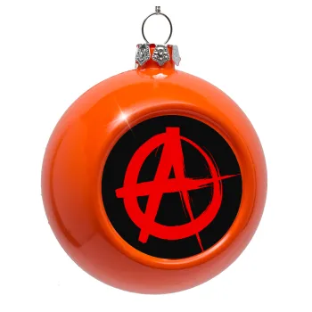 Anarchy, Orange Christmas tree ornament bauble 8cm
