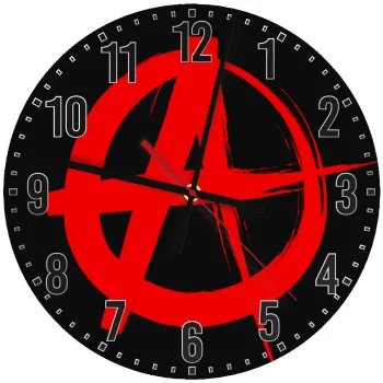 Anarchy, Ρολόι τοίχου ξύλινο (30cm)