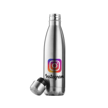 Instagram, Μεταλλικό παγούρι θερμός Inox (Stainless steel), διπλού τοιχώματος, 500ml
