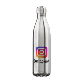 Instagram, Μεταλλικό παγούρι θερμός Inox (Stainless steel), διπλού τοιχώματος, 750ml