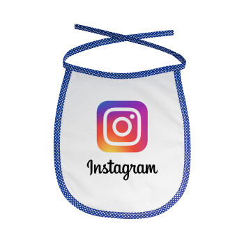 Instagram, Σαλιάρα μωρού αλέκιαστη με κορδόνι Μπλε