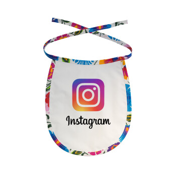 Instagram, Σαλιάρα μωρού αλέκιαστη με κορδόνι Χρωματιστή