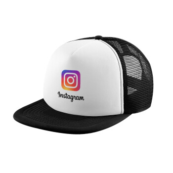 Instagram, Καπέλο Soft Trucker με Δίχτυ Black/White 