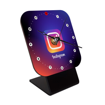 Instagram, Επιτραπέζιο ρολόι ξύλινο με δείκτες (10cm)