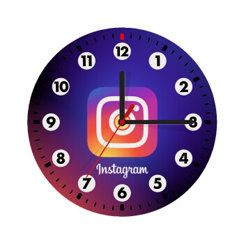 Instagram, Ρολόι τοίχου ξύλινο (20cm)