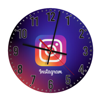Instagram, Ρολόι τοίχου ξύλινο (30cm)