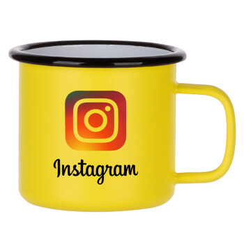 Instagram, Metallic enamel MATT Yellow cup 360ml