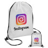 Instagram, Τσάντα πουγκί με μαύρα κορδόνια 45χ35cm (1 τεμάχιο)