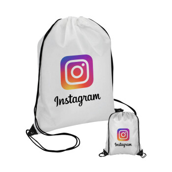 Instagram, Τσάντα πουγκί με μαύρα κορδόνια 45χ35cm (1 τεμάχιο)