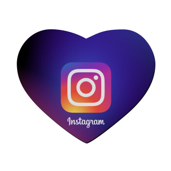 Instagram, Mousepad καρδιά 23x20cm