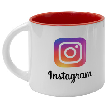 Instagram, Κούπα κεραμική 400ml Λευκή/Κόκκινη