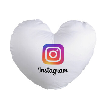 Instagram, Μαξιλάρι καναπέ καρδιά 40x40cm περιέχεται το  γέμισμα