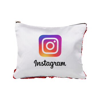 Instagram, Τσαντάκι νεσεσέρ με πούλιες (Sequin) Κόκκινο
