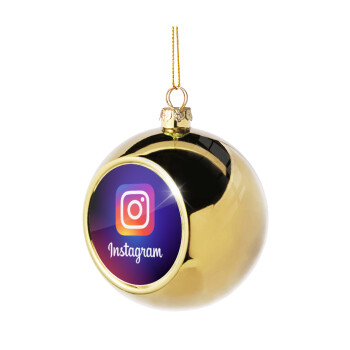 Instagram, Χριστουγεννιάτικη μπάλα δένδρου Χρυσή 8cm