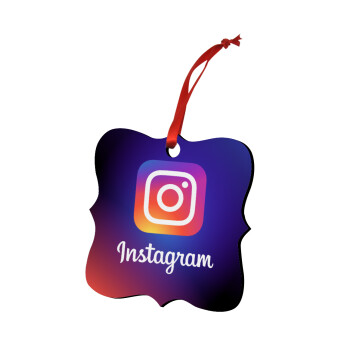 Instagram, Στολίδι Χριστουγεννιάτικο στολίδι polygon ξύλινο 7.5cm