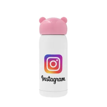 Instagram, Ροζ ανοξείδωτο παγούρι θερμό (Stainless steel), 320ml