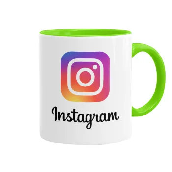 Instagram, Κούπα χρωματιστή βεραμάν, κεραμική, 330ml