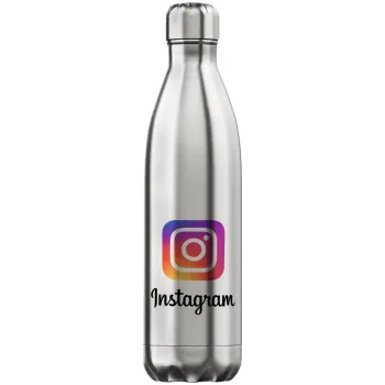 Instagram, Μεταλλικό παγούρι θερμός Inox (Stainless steel), διπλού τοιχώματος, 750ml