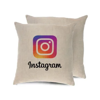 Instagram, Μαξιλάρι καναπέ ΛΙΝΟ 40x40cm περιέχεται το  γέμισμα