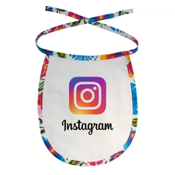 Instagram, Σαλιάρα μωρού αλέκιαστη με κορδόνι Χρωματιστή