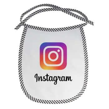 Instagram, Σαλιάρα μωρού αλέκιαστη με κορδόνι Μαύρη
