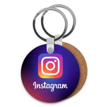 Instagram, Μπρελόκ Ξύλινο στρογγυλό MDF Φ5cm