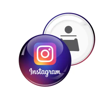 Instagram, Μαγνητάκι και ανοιχτήρι μπύρας στρογγυλό διάστασης 5,9cm