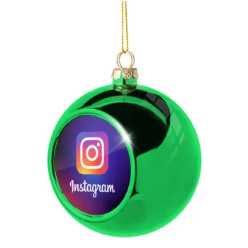 Instagram, Green Christmas tree ornament ball 8cm