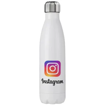 Instagram, Μεταλλικό παγούρι θερμός (Stainless steel), διπλού τοιχώματος, 750ml