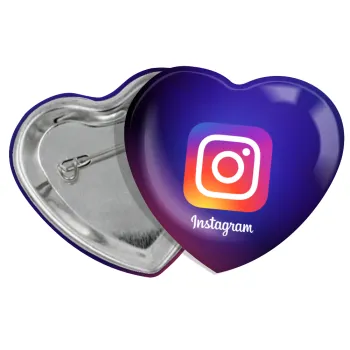 Instagram, Κονκάρδα παραμάνα καρδιά (57x52mm)