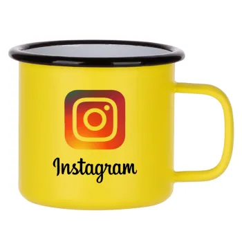Instagram, Metallic enamel MATT Yellow cup 360ml