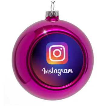 Instagram, Purple Christmas tree ornament bauble 8cm