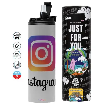 Instagram, Tumbler stainless steel GREY 600ml