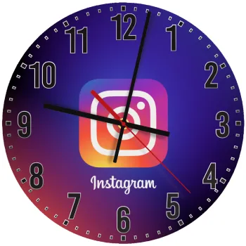 Instagram, Ρολόι τοίχου ξύλινο (30cm)
