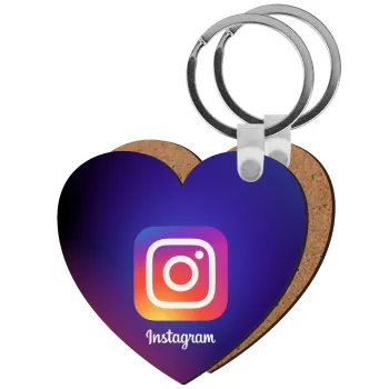 Instagram, Μπρελόκ Ξύλινο καρδιά MDF