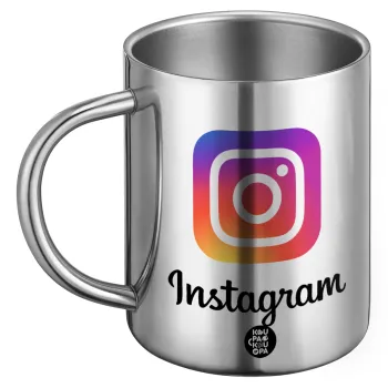 Instagram, Ανοξείδωτη Μεταλλική Κούπα 450ml - Διπλού Τοιχώματος