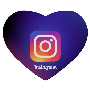 Instagram, Mousepad καρδιά 23x20cm