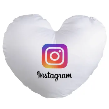 Instagram, Μαξιλάρι καναπέ καρδιά 40x40cm περιέχεται το  γέμισμα