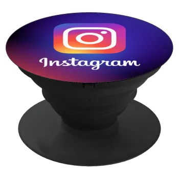 Instagram, Phone Holders Stand  Μαύρο Βάση Στήριξης Κινητού στο Χέρι