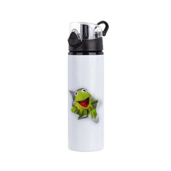 Kermit the frog, Μεταλλικό παγούρι ποδηλάτου με καπάκι ασφαλείας, αλουμινίου 750ml