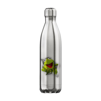 Kermit the frog, Inox (Stainless steel) hot metal mug, double wall, 750ml