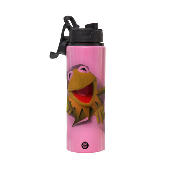 Kermit the frog, Μεταλλικό παγούρι νερού με καπάκι ασφαλείας, αλουμινίου 850ml