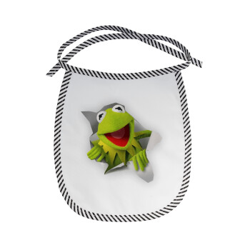 Kermit the frog, Σαλιάρα μωρού αλέκιαστη με κορδόνι Μαύρη