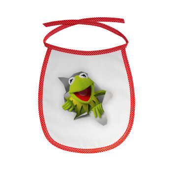 Kermit the frog, Σαλιάρα μωρού αλέκιαστη με κορδόνι Κόκκινη