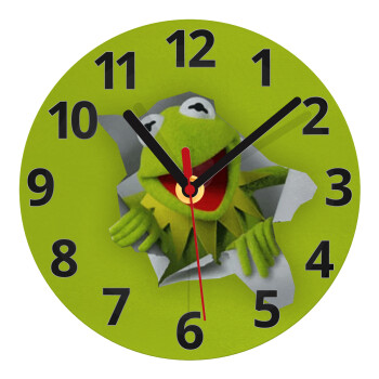 Kermit the frog, Ρολόι τοίχου γυάλινο (20cm)