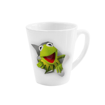 Kermit the frog, Κούπα κωνική Latte Λευκή, κεραμική, 300ml